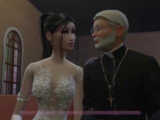 &lbrack;TRAILER&rsqb; Bride enjoying the last days before getting married&period; Sex with the priest before the ceremony - Naughty Betrayal