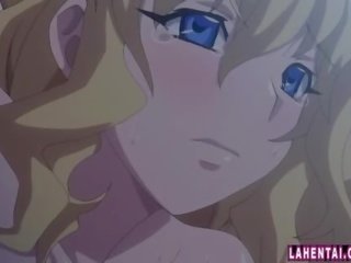 Malaki titted hentai blondie makakakuha ng kanya masikip puwit toyed at fucked