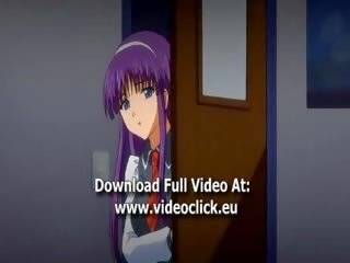 Horny anime hottie masturbates to orgasm