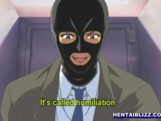 Birhen anime co-edukasyon may muzzle makakakuha ng brutally fucked hanggang siya bleeds sa pamamagitan ng a masked tao