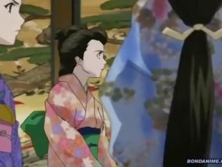 A hogtied geisha got a wet dripping horny pussy