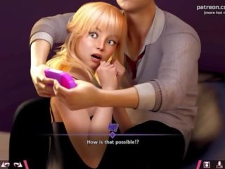 Double Homework &vert; Horny blonde teen girlfriend tries to distract boyfriend from gaming by showing her hot big ass and riding his cock &vert; My sexiest gameplay moments &vert; Part &num;14