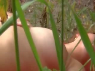 Public russian masturbation in fields