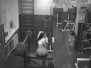 Security Webcam In The Weight Room Tapes The Astounding Babe