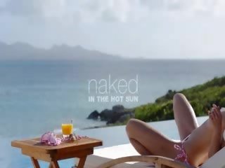 Blondie Pornstar Leila Naked in the sun