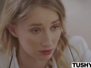 Tushy.com покорен секретар наказани и sodomised <span class=duration>- 12 min</span>