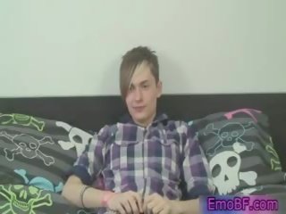 Cute Homo Emo Teen Stroking On Couch 14 By Emobf