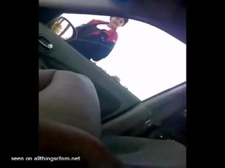 Whore Catches Exhibitionist Jerking It In Car