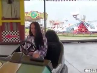 Euro chick fucked in the amusement park