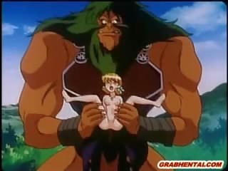 Cute Hentai Hard Poked By Giant Monster
