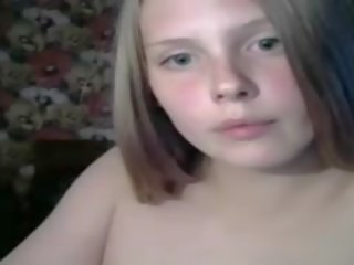 Χαριτωμένο ρωσικό έφηβος/η trans κορίτσι kimberly camshow