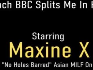 有名人 splits&quest; 見る maxine x 入手する 引き裂かれた で 半分 バイ a 大規模な 大きい cock&excl;