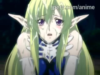 Beautiful hentai elf takes hefty creampie and facial